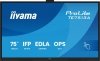 IIYAMA Monitor interaktywny 75 cali TE7513A-B2AG INFRARED,40pkt,IPS,4K,7H,500cd/m2,      WiFi,USB, ANDROID 14, Google EDLA,2x20W